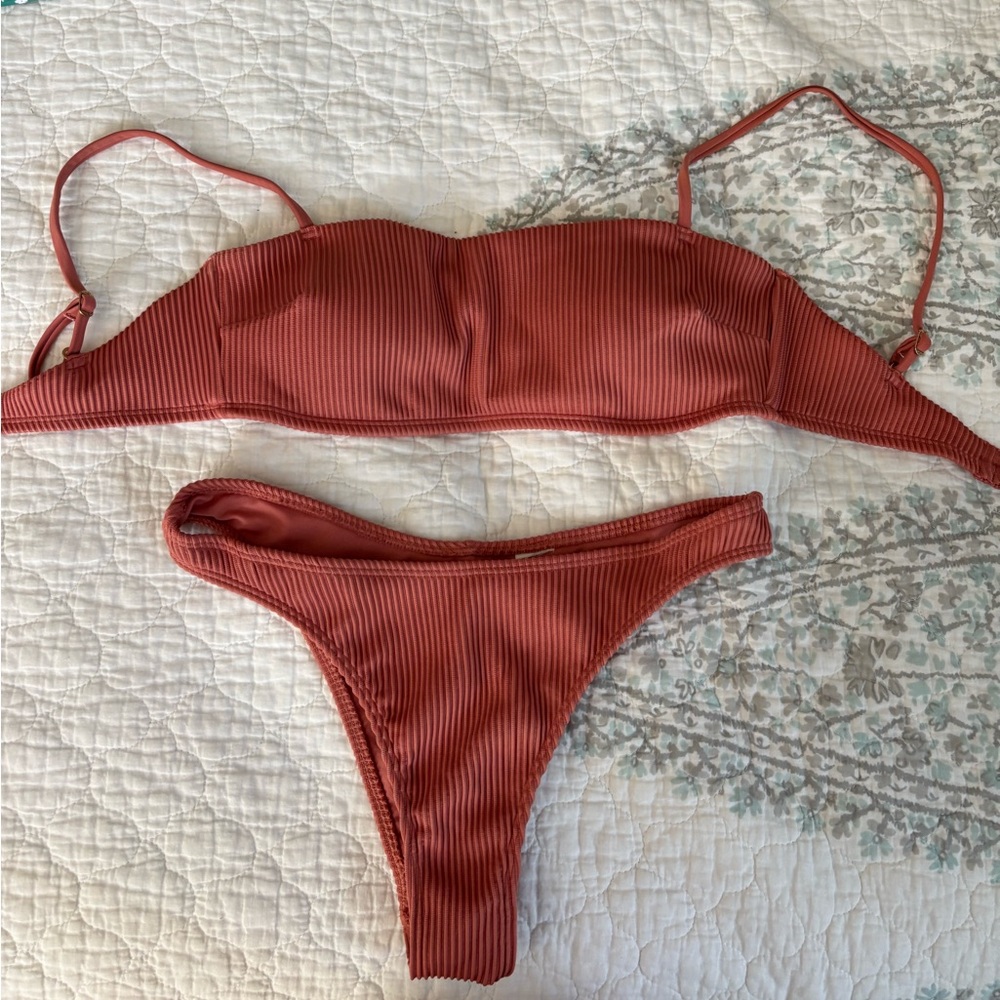 Hollister Swim Warm Coral Bikini Set